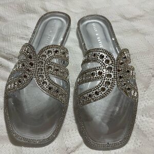 Kelly & Katie Silver Embellished Sandals